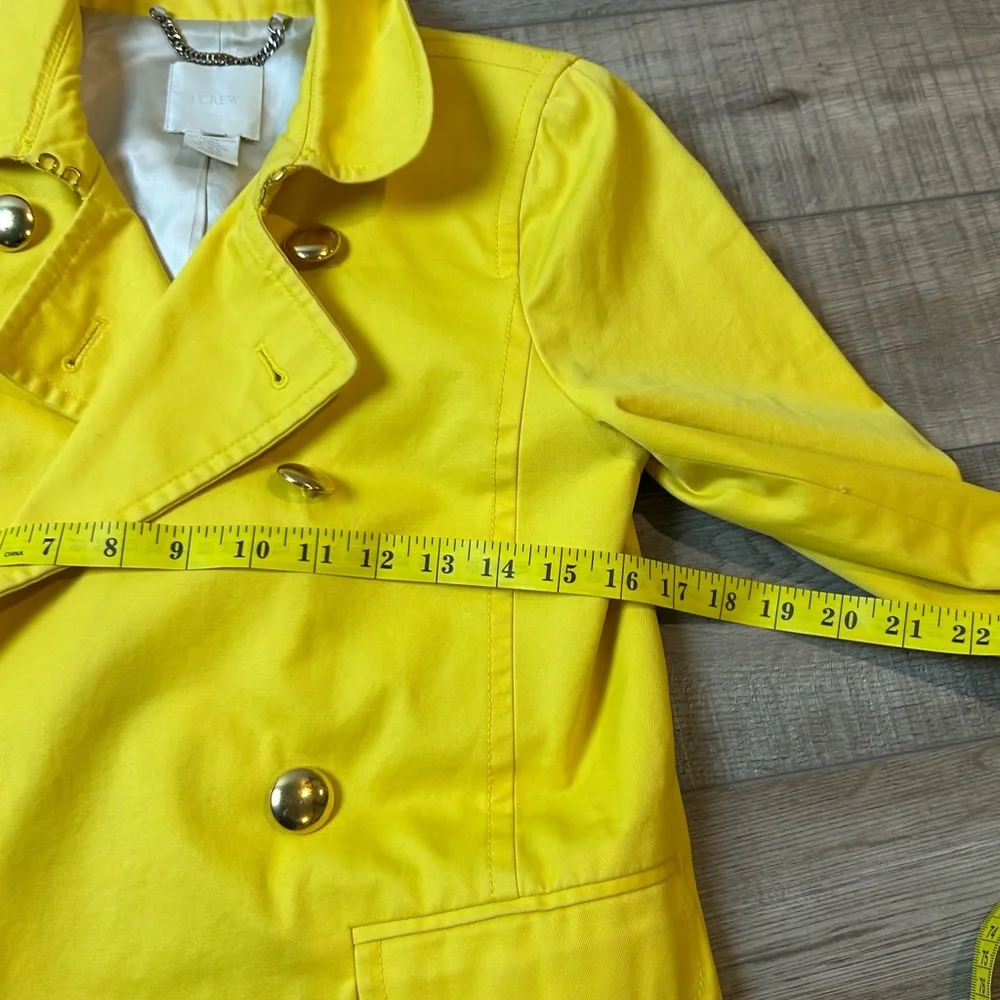 J. Crew Yellow Double-Breasted Pea Coat - Picture 6 of 7